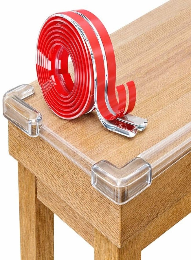 ABSTER 3 Meter Baby Proofing Edge Protector Strip with 4 Corner Guards | Soft Silicone Child Safety Bumper for Table, Furniture, Desk, Bed & Wall | Shock Absorbing Corner Protectors (3M + 4 Corners) - Image 2