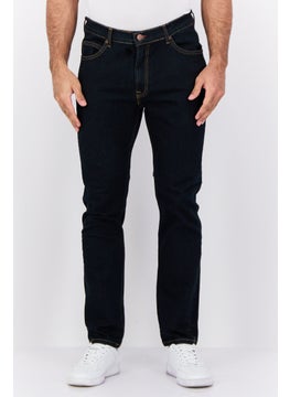 LEE Men Slim Fit Solid Stretchable Straight Leg Jeans, Black  - Image 1