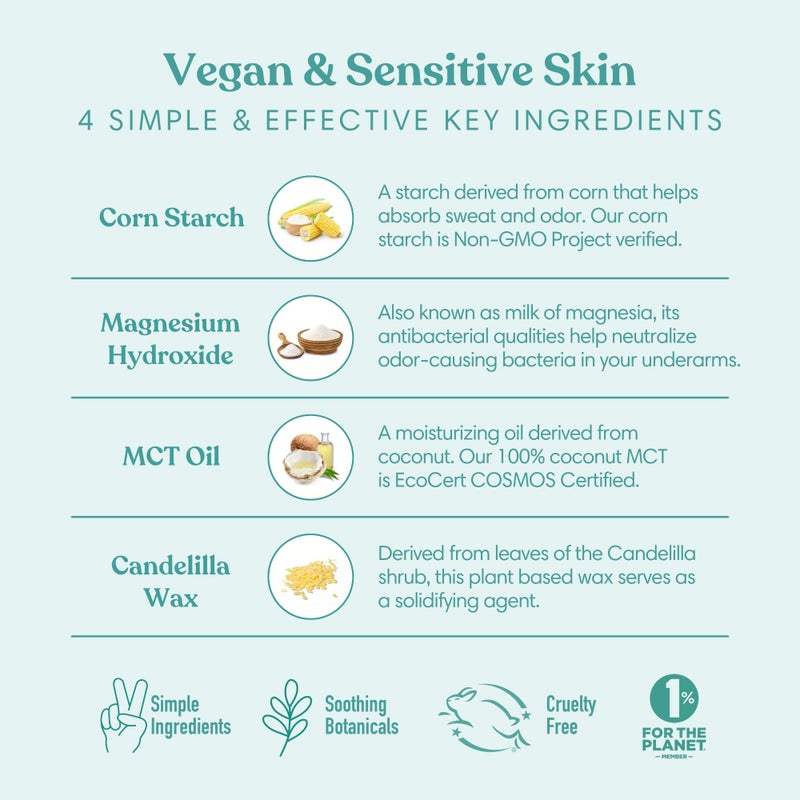 HUMBLE SIMPLE AND TRUE. HUMBLE BRANDS Aluminum-Free Deodorant, Vegan and Cruelty- free, Formulated for Sensitive Skin, Simply Unscented, 2.5 Ounce (Pack of 1) - Image 5