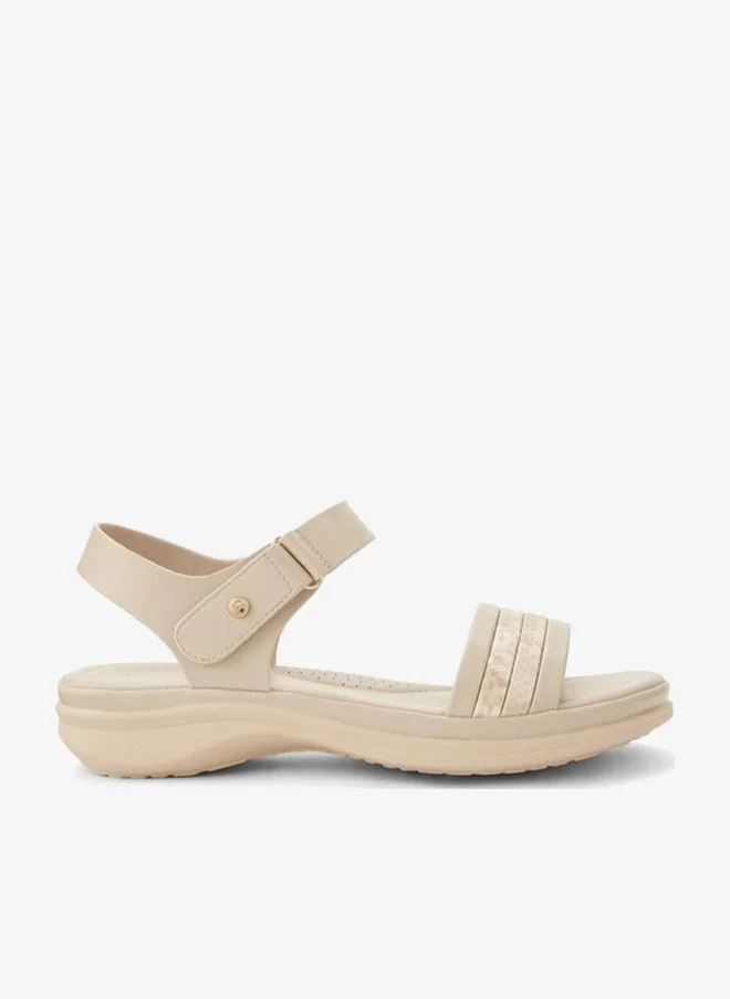 Flora Bella Women Textured Hook & Loop Sandals