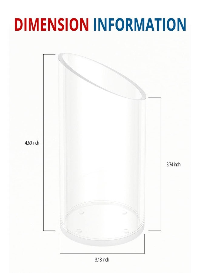 KOTEMON Pen Holder for Desk Organizer, Acrylic Makeup Brush Organizer Sanitizer Holder Pen and Pencil Holder for Office, Home, School, Clear - Image 2