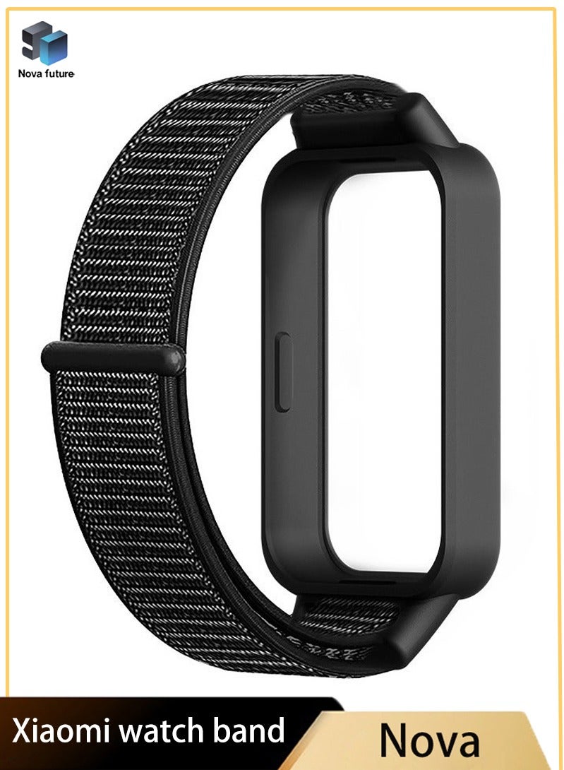 مستقبل نوفا حزام نايلون متوافق مع سوار Xiaomi Mi Band 9 Active ناعم قابل للتعديل للرجال والنساء - Image 1