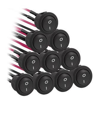 10 Pcs Round Rocker Switch ON/Off 2Pin KCD1 Mini Round Toggle Switch SPST with 10cm Wires Pre-Wired. (10PCS) - pzsku/ZE19F419E3784A3864C4FZ/45/1750374828/07a435ef-c6ea-41f4-bcb4-eadaeec9418a