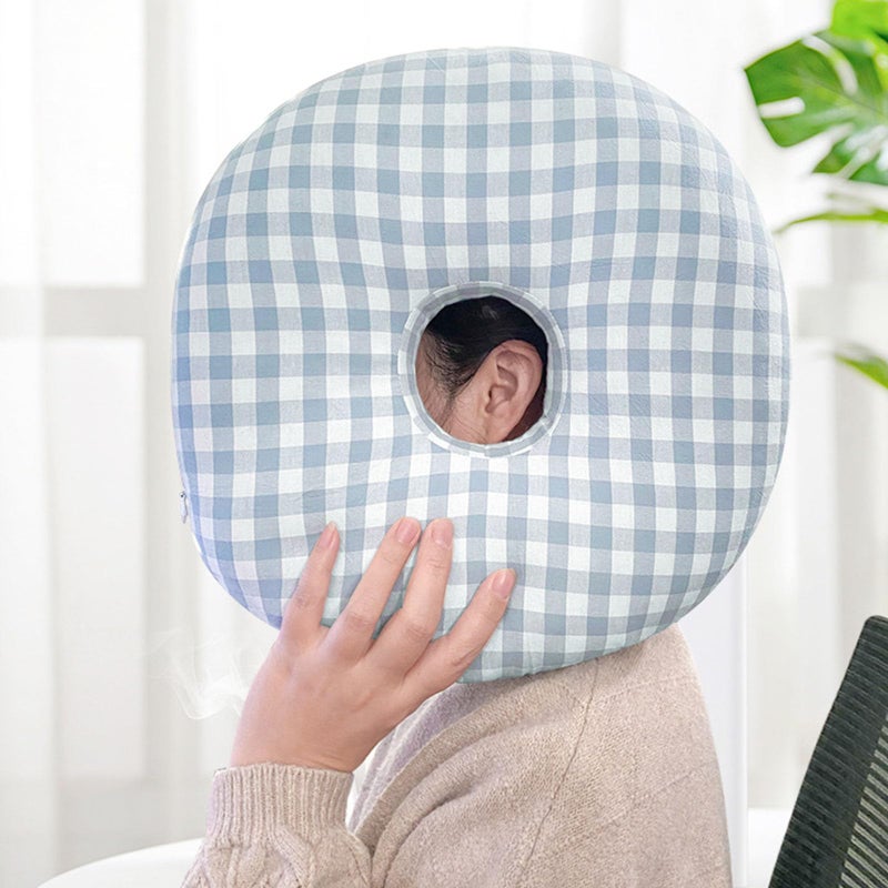 Ergonomic Ear Protections Pillow Sedding Dark Grey Ventilated Center For Side Sleepers - Image 4