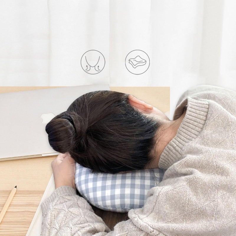 Ergonomic Ear Protections Pillow Sedding Dark Grey Ventilated Center For Side Sleepers - Image 3
