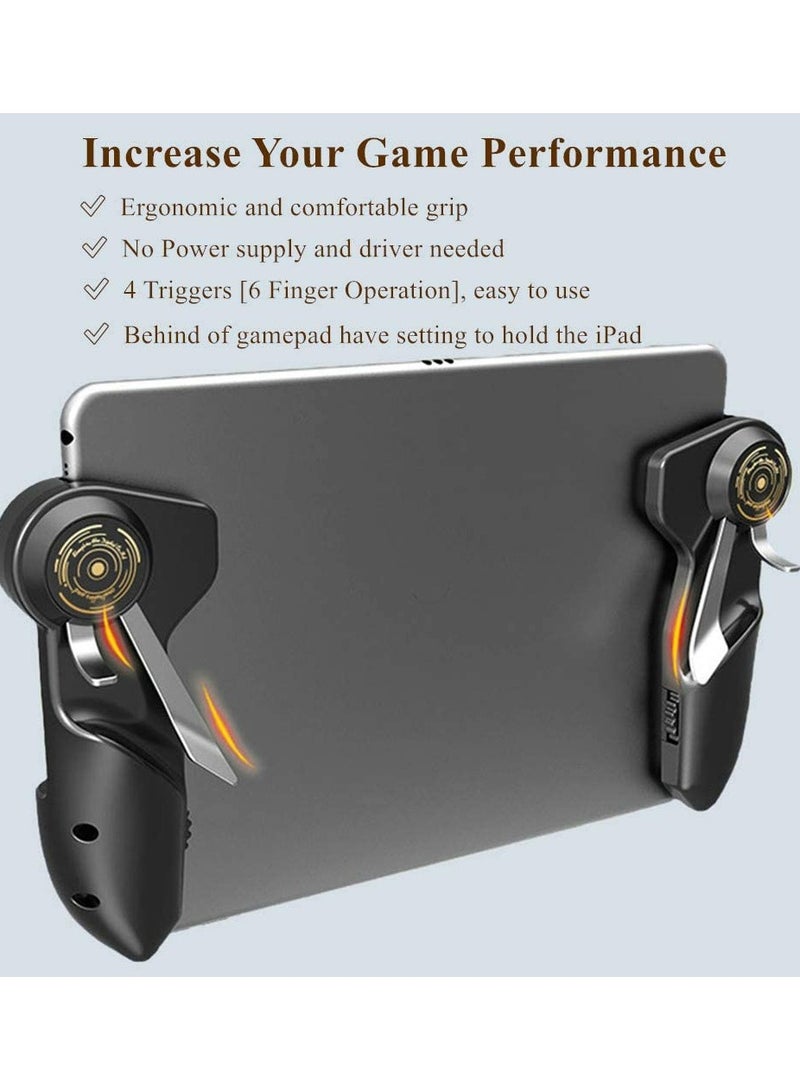 Mobile Game Controller for iPad/Tablets Joystick Handle Aim Button L1R1 Shooter Gamepad Trigger (Black) - Image 2