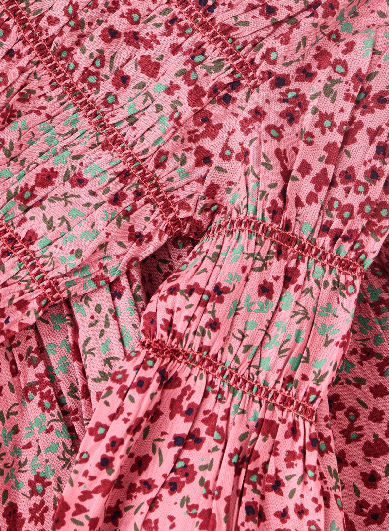 Jelliene فستان بناتي مطبوع بالكامل 100% فيسكوز، فستان ناعم وانسيابي للفتيات - Image 4