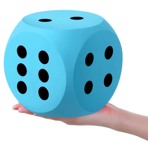 Shappy 6 Inches Foam Dice Fun Filled Large Educational Toy Kawaii Giant Dice Decorative Eva Foam Jumbo Cube Big Square Building Blocks for Game Nights Learning SessionsSky Blue1 Pc - Image 1