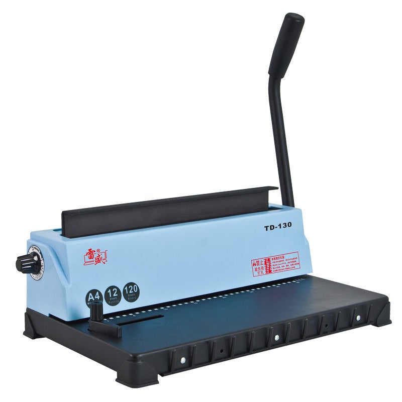Reisheng Iron Ring Binding Machine Td-130 Double Coil 34-Hole Album Office File Menu Desk Calendar Punching Machine - Image 1