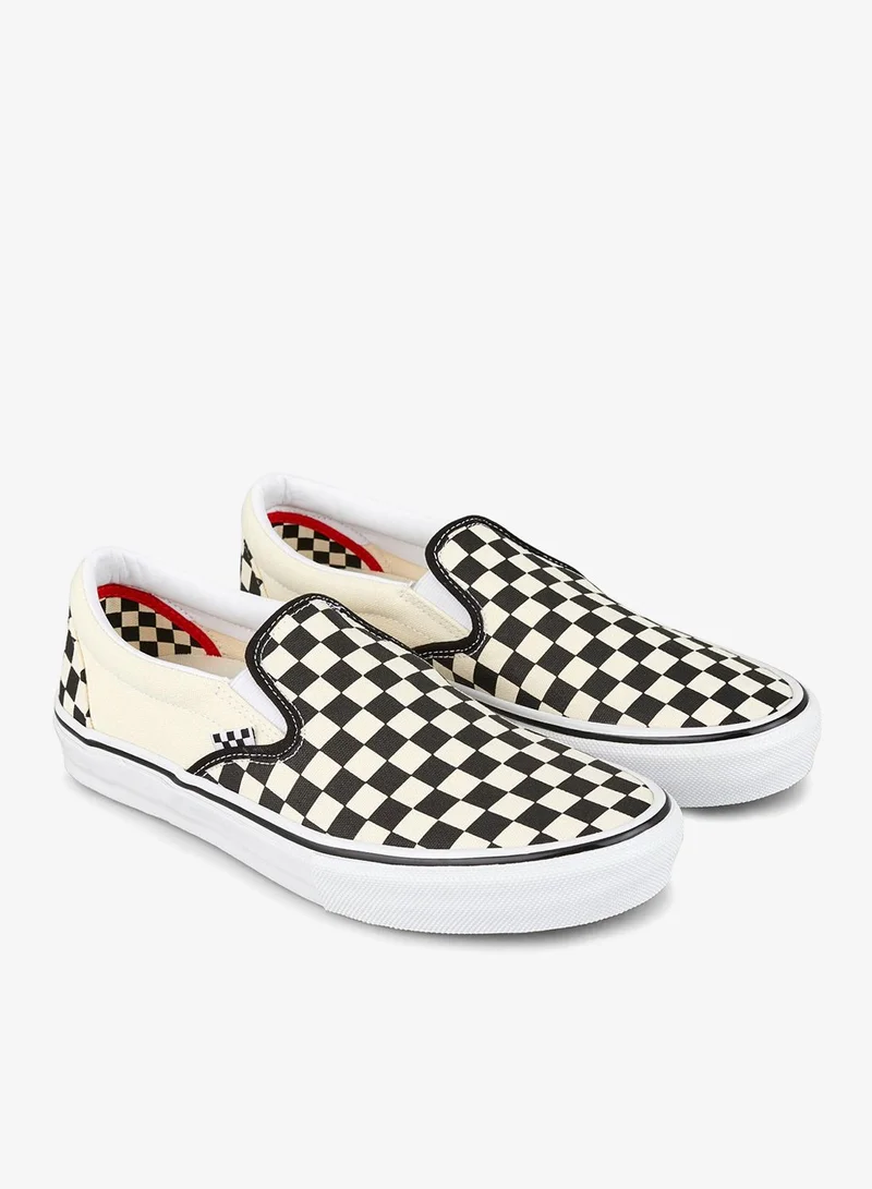 VANS Black Skate Classics Checkerboard Unisex Slip-On Shoe for Men | Best Price UAE
