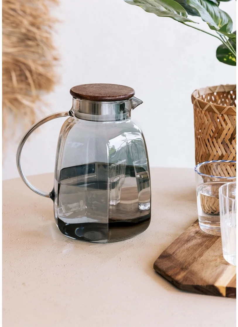The Mia Wooden Glass Jug 2000 cc SSE0035