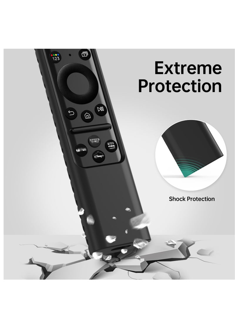 Excefore For Silicone Samsung Remote Cover Compatible with Samsung 2023 TM2360E BN59-01432A TM2361E BN59-01439A Samsung Smart TV Remote Case Shockproof Washable Dustproof Anit-Lost with Lanyard(Black) - Image 3