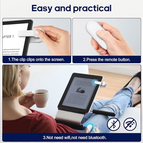 DATAFY Remote Control Page Turner for Kindle Paperwhite Oasis Kobo eReaders, Camera Camcorder Remote Controls, Page Turner Clicker for ipad Tablets Reading Novels with Wrist Strap Storage Bag - Image 3