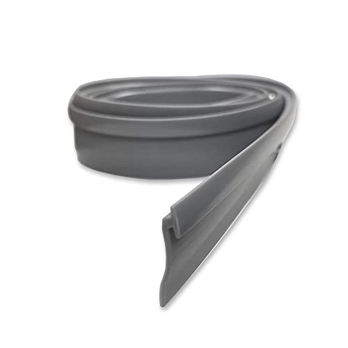 TechnologyLK Gordon Glass® Angled Gray Vinyl for Framed Shower Door Drip Rail - 36" Long, Framed Shower Door Bottom Sweep, Made in USA. - Image 1