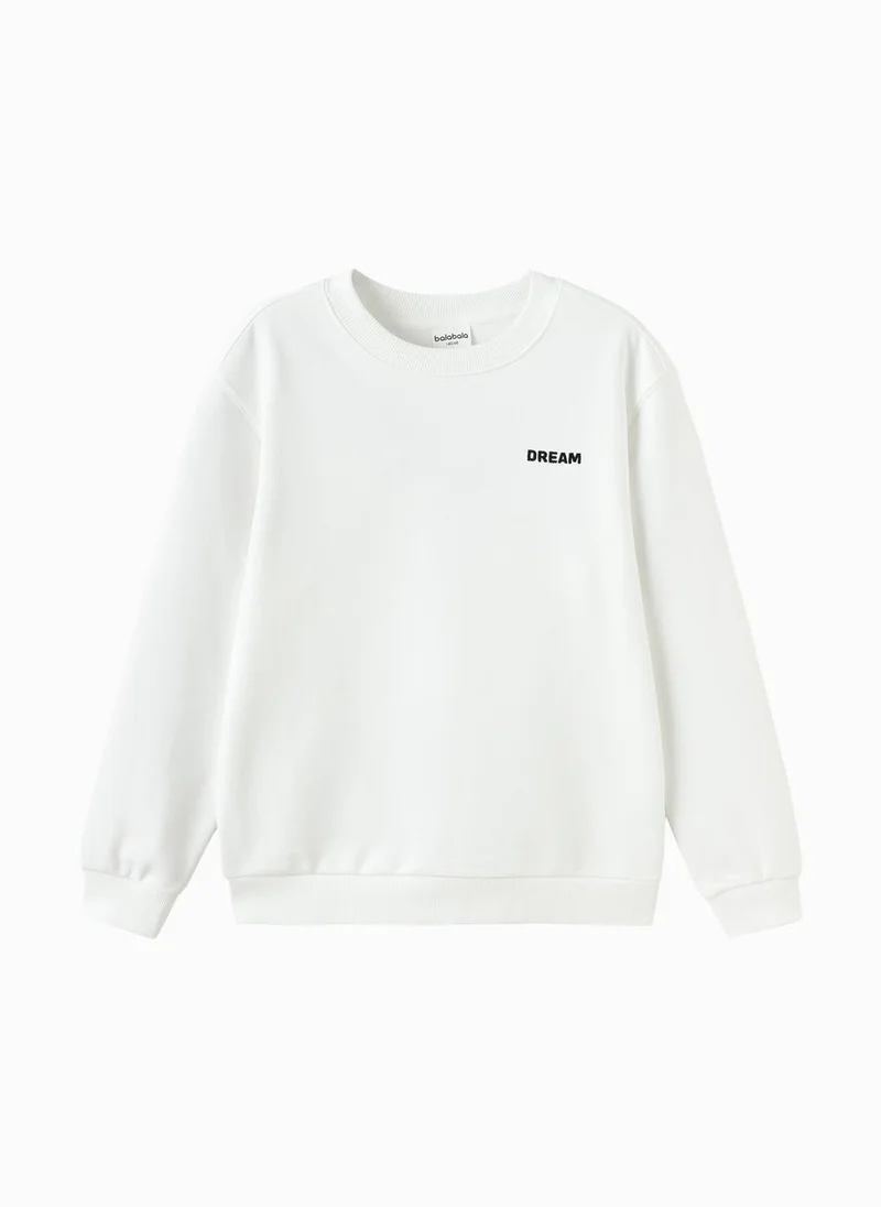 Balabala White Kids Unisex Round neck sweatshirt  | Best Price UAE