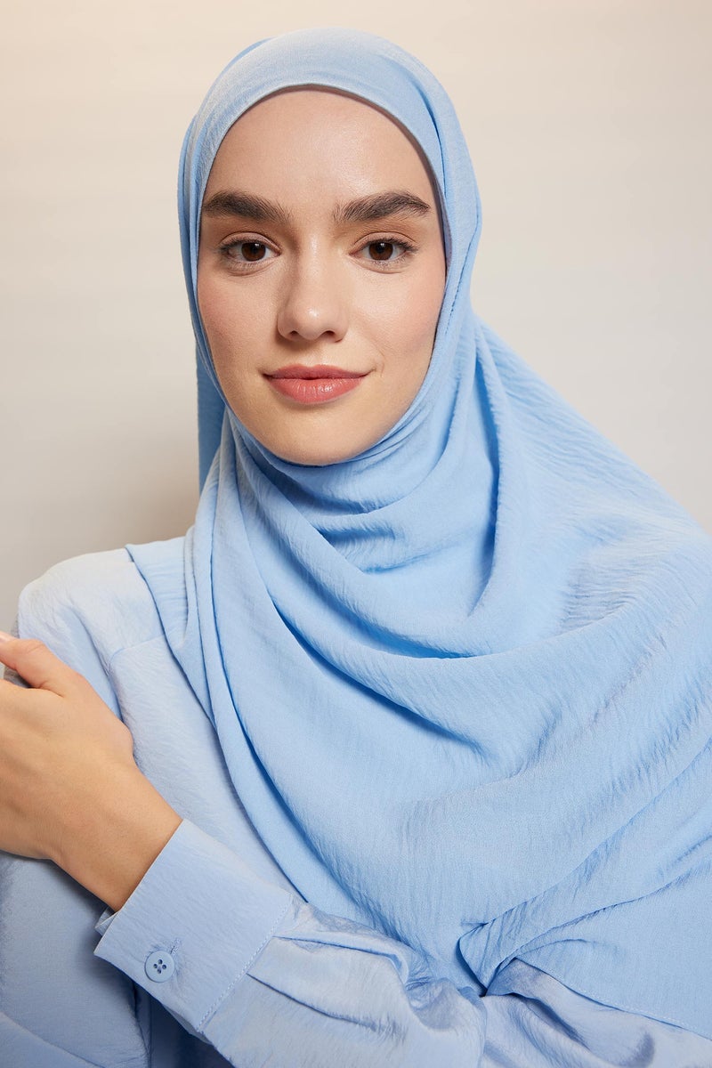 DeFacto Blue Woman Woman Basic Hijab Shawl Casual - Image 1