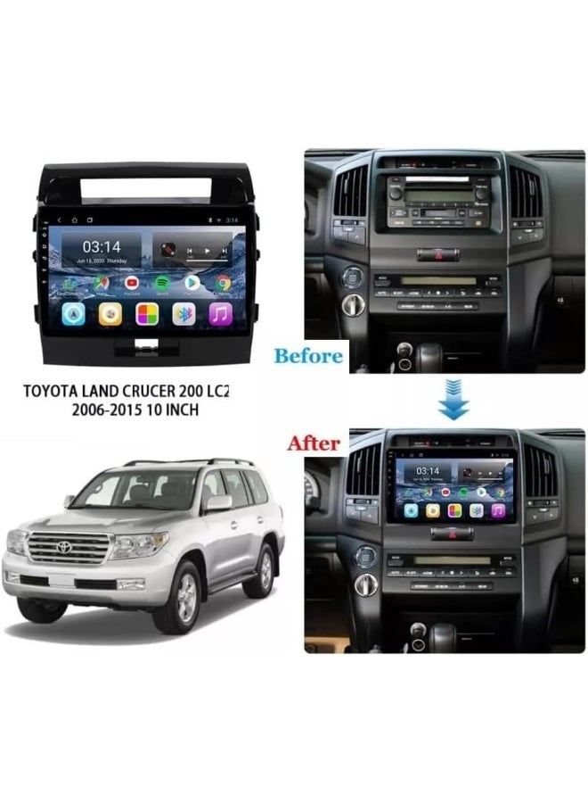 Vierex Android Car Stereo Screen For Toyota Land Cruiser LC200 2008-2015 GXR With CarPlay Android Auto Wireless WiFi DSP AHD Camera Included Fast Interface (8+128GB Carplay) - Image 2