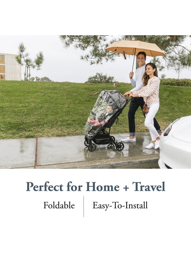 Inglesina Quid Stroller Raincover, Clear - Designed For Quid Stroller - Easy To Install - Rain Cover & Insect Shield For Cold Weather, Wind - Bpa Free  - Image 3
