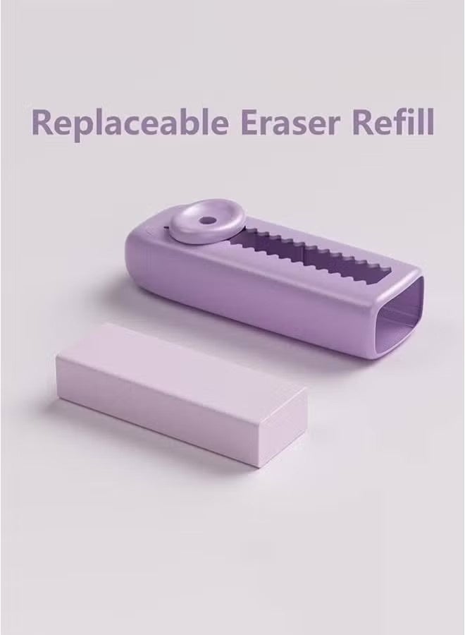 ممحاة أقلام رصاص قابلة للسحب من 8 قطع - 4 ألوان لطيفة بتصميم ديناميكي للدفع والسحب، تتضمن 4 ممحاة قابلة للتمدد و4 ممحاة قابلة لإعادة التعبئة للطلاب والمبدعين - Image 2