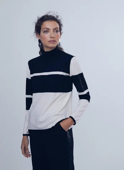 Lola Casademunt Two-tone logo sweater