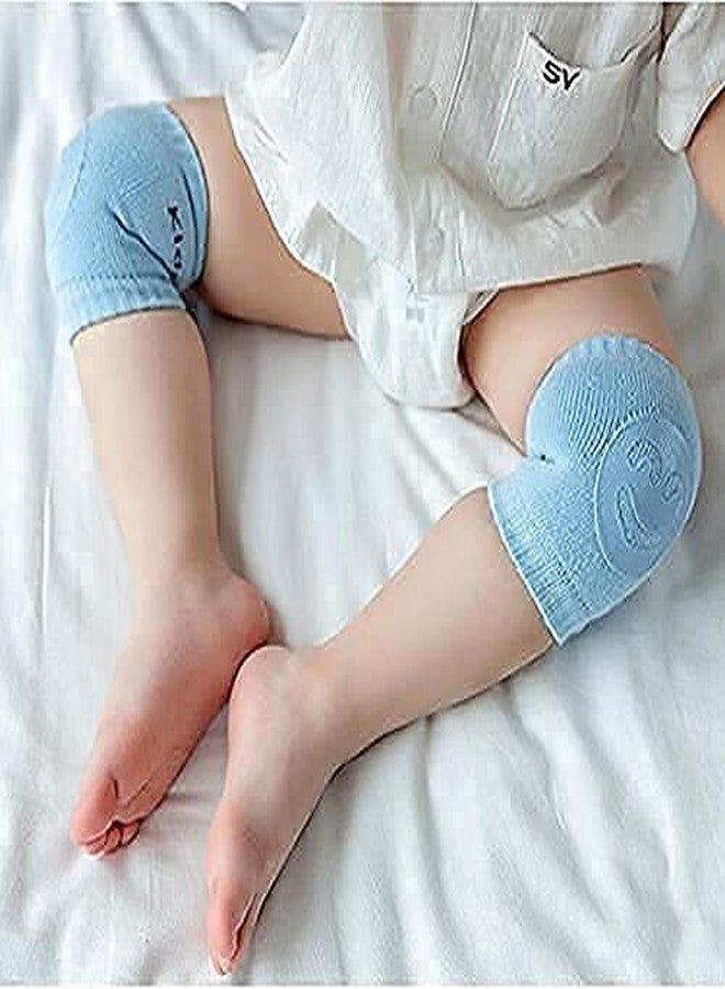 RIVUGJA Smiley Baby Knee Pads for Crawling, Elbow Safety Protector, Stretchable Anti-Slip Padded Elastic Soft Cotton Breathable Comfortable Cap Leg Warmer Support Protector Kneecap for Kids - Image 3