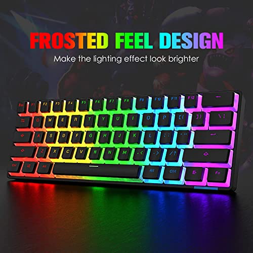 ETZIN Pudding Keycaps Set PBT Double Shot OEM Profile for Gaming Mechanical Keyboard MX Switches Universal Compatiability for 61 87TKL 104 108 Keyboard (Only Keycaps), (Black) - Image 3