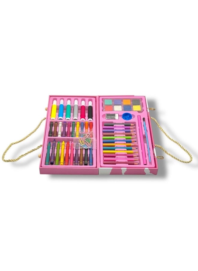 QSHOP 59 Piece Coloring Set - Assorted Colors with Eraser and Sharpener - Complete Drawing and Coloring Set for Kids and Adults - High Quality Ideal for Children and Art Lovers  - Image 3