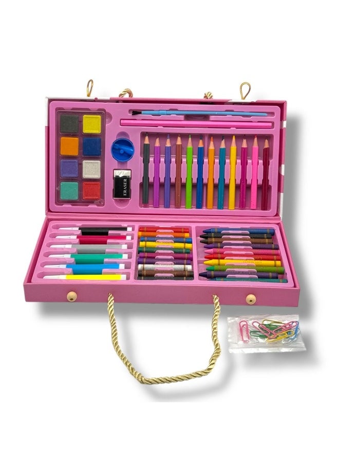 QSHOP 59 Piece Coloring Set - Assorted Colors with Eraser and Sharpener - Complete Drawing and Coloring Set for Kids and Adults - High Quality Ideal for Children and Art Lovers  - Image 1
