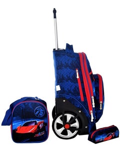 Buy - Liveup 3 in 1 sky blue unicorn trolley school bag with lunch bag and  pencil case (32*16*45) On Smart Baby