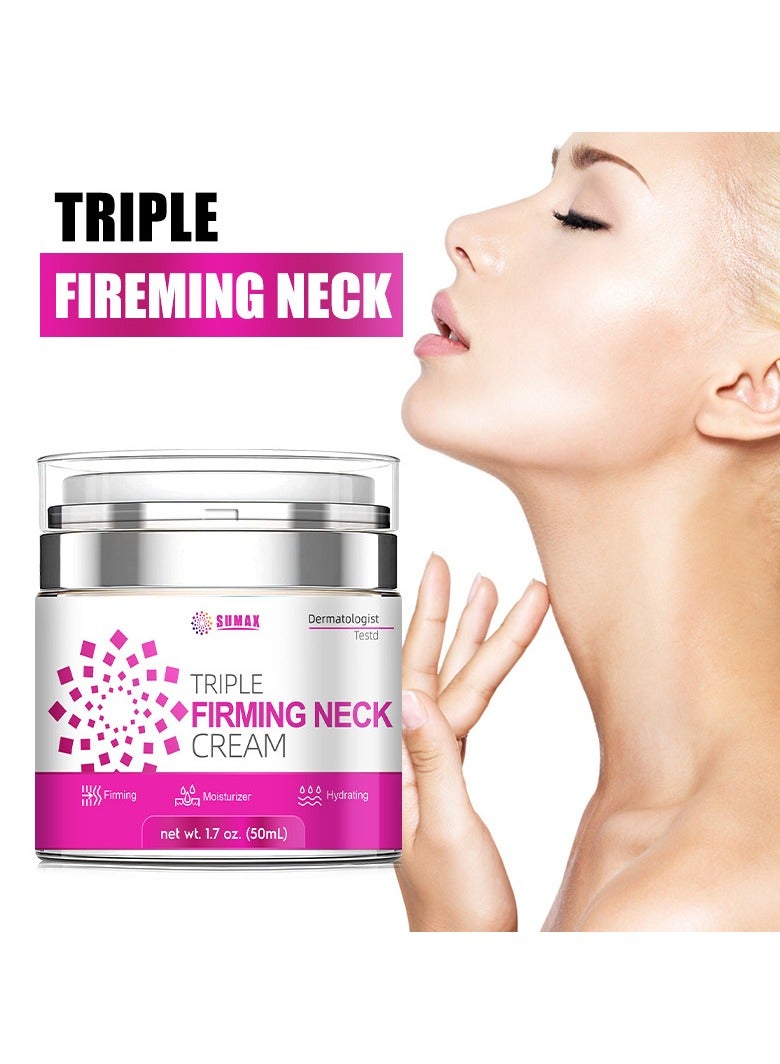 SUMAX Neck Firming Cream - Natural Anti-Aging Facial Moisturizer with Retinol Collagen & Hyaluronic Acid - Day & Night Anti-Wrinkle Cream - Firming, Hydrating Face Cream - Image 2
