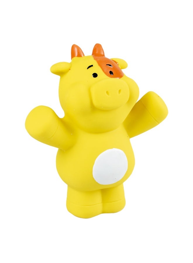 Duvo + Duvo+ Latex Cow Raising Hand 11X5.5X12Cm Yellow Dog Toy - Image 1