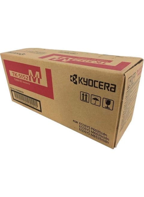 Kyocera 1T02NSBUS0 Model TK5152M Magenta Toner Kit For use with Kyocera ECOSYS M3040idn ECOSYS M3540idn and FS2100DN Color Network Printers Up to 10000 Pages Yield at 5 Average Coverage