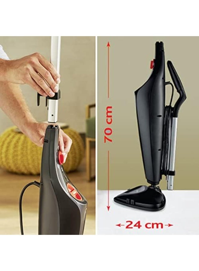 Vileda Steam PLUS | steam mop ; steam cleaner for a hygienic cleaning performance ; up to 99.9% bacteria and virus removal ; ideal for carpets and rugs ; for all floors ; no use of harsh chemicals - Image 4