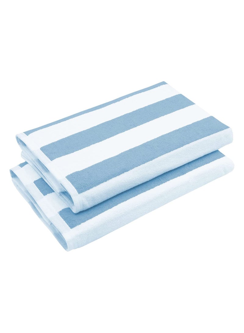 سيجنولا Signoola Kids Beach towel 100 x 50 cm Light Blue Stripes, 100% cotton. - Image 2