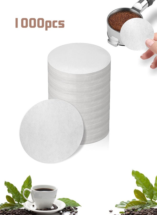 1000 Pcs Coffee Paper Filter for Espresso Coffee Maker, 58 mm Unbleached Espresso Filter Puck Screen Portafilter Paper Compatible with Breville Barista, Mr. Coffee and Other Espresso Machine