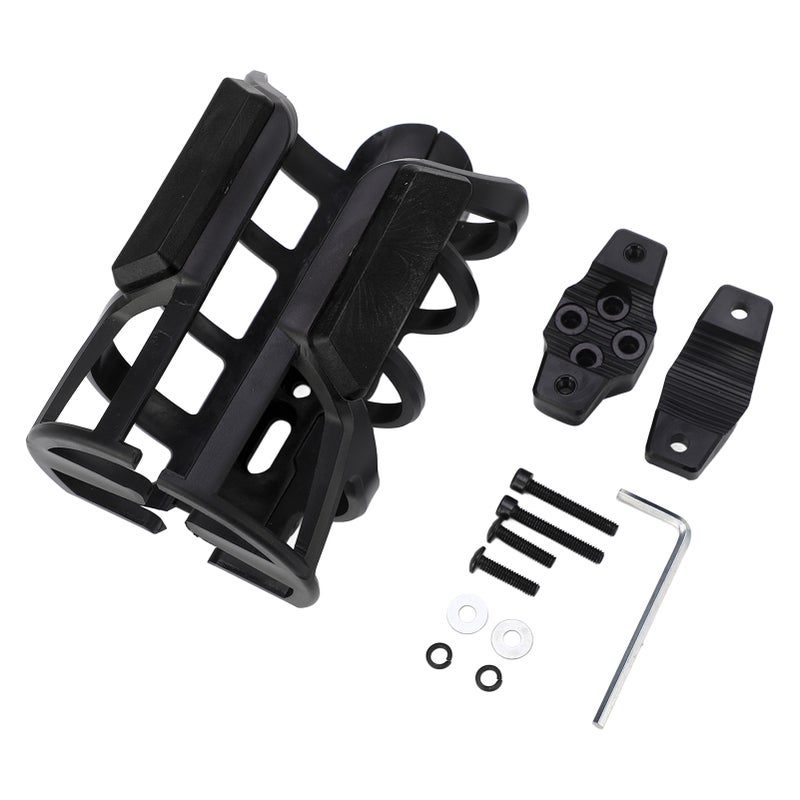 Cup Holder Rugged Stable Reliable Durable Portable Beverage Can Holder for Motorbike Electric Bicycle Bike Black - Image 1