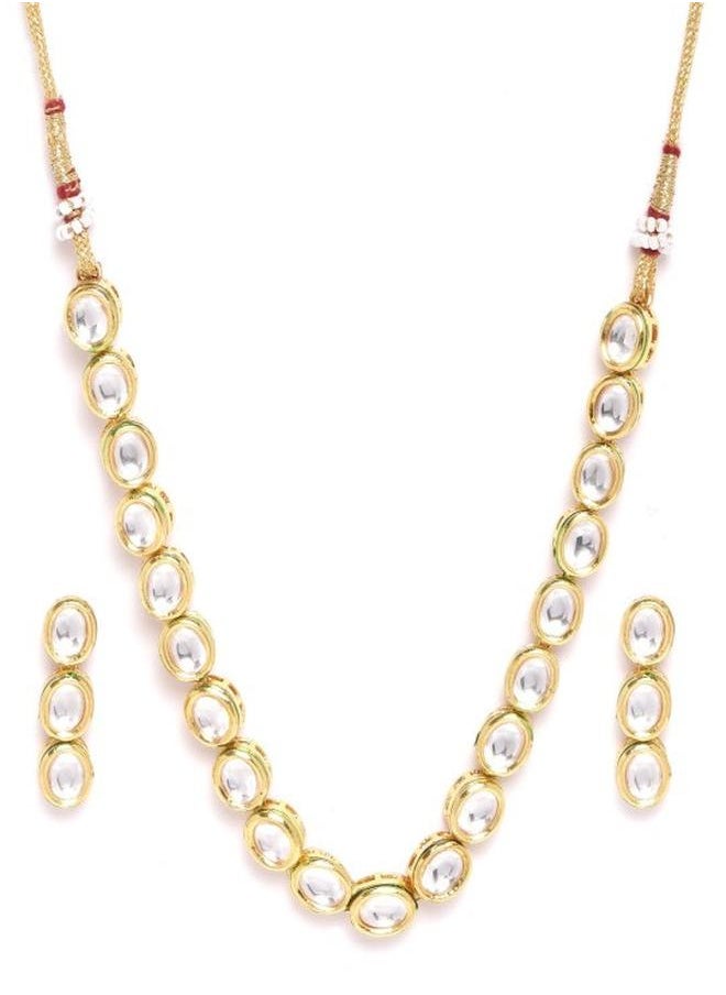 Priyaasi Elegant Women Brass Jewellery Set with pattern and secured with closure and styled in ideal for Western moments — designed to make heads turn.  - Image 3