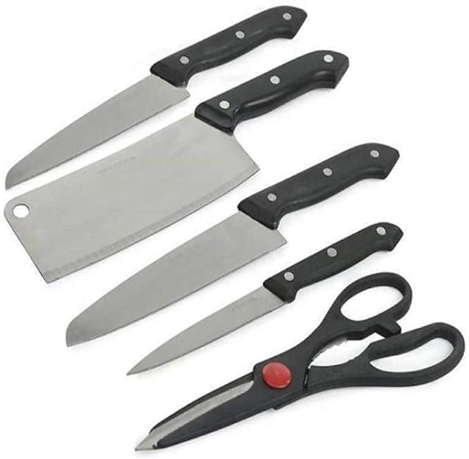 Kitchen Bloom Knife Set Dishwasher Safe, Sharp Stainless Steel Knife Set, Kitchen Knives Sets with Chopping Cutting Board - Image 2