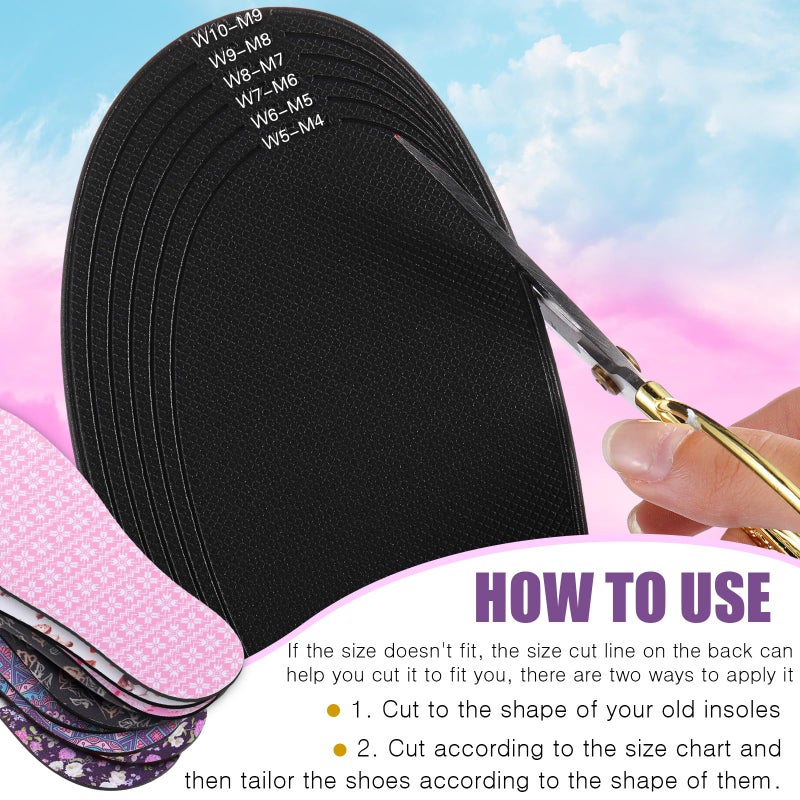 Velmitten 6 Pairs No Show Socks Sockless Shoe Liner Washable Barefoot Shoe Insoles No Slipping Inserts for Women Man(Soft Style) - Image 3