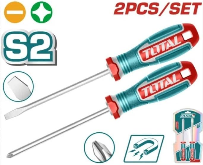 TOTAL 2 Pcs Screwdriver Set TKSDS0226 - Image 4