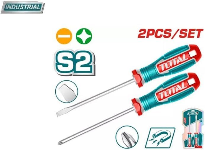 TOTAL 2 Pcs Screwdriver Set TKSDS0226 - Image 3