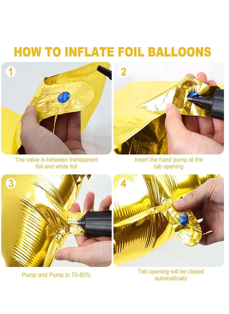 PARTY FUN 32 Inch Number Foil Balloons - Perfect for Anniversaries, Weddings, and Birthdays (Number 4) - Image 3