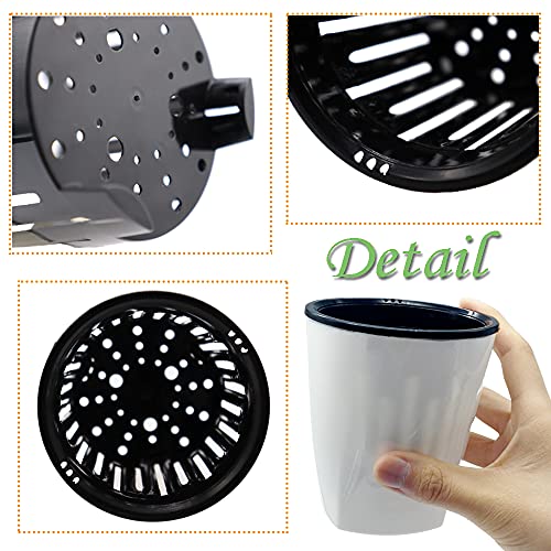 Haawooky 12 PCS Self Watering Plastic Planter,4 Inch Plastic Flower Plant Pot with Inner Pot,Self Watering Planter White Flower Pot for Herbs,Flowers,All House Plants,Succulents - Image 3