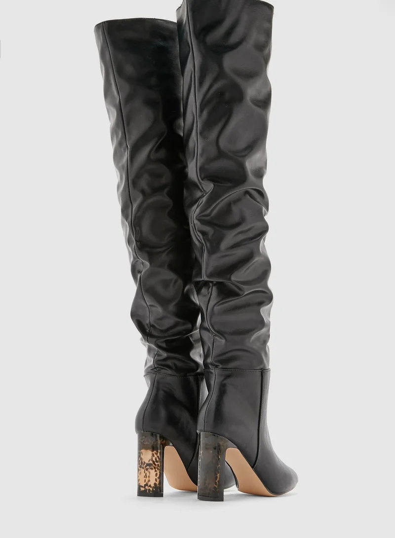 Truffle Slouchy Knee High Boots