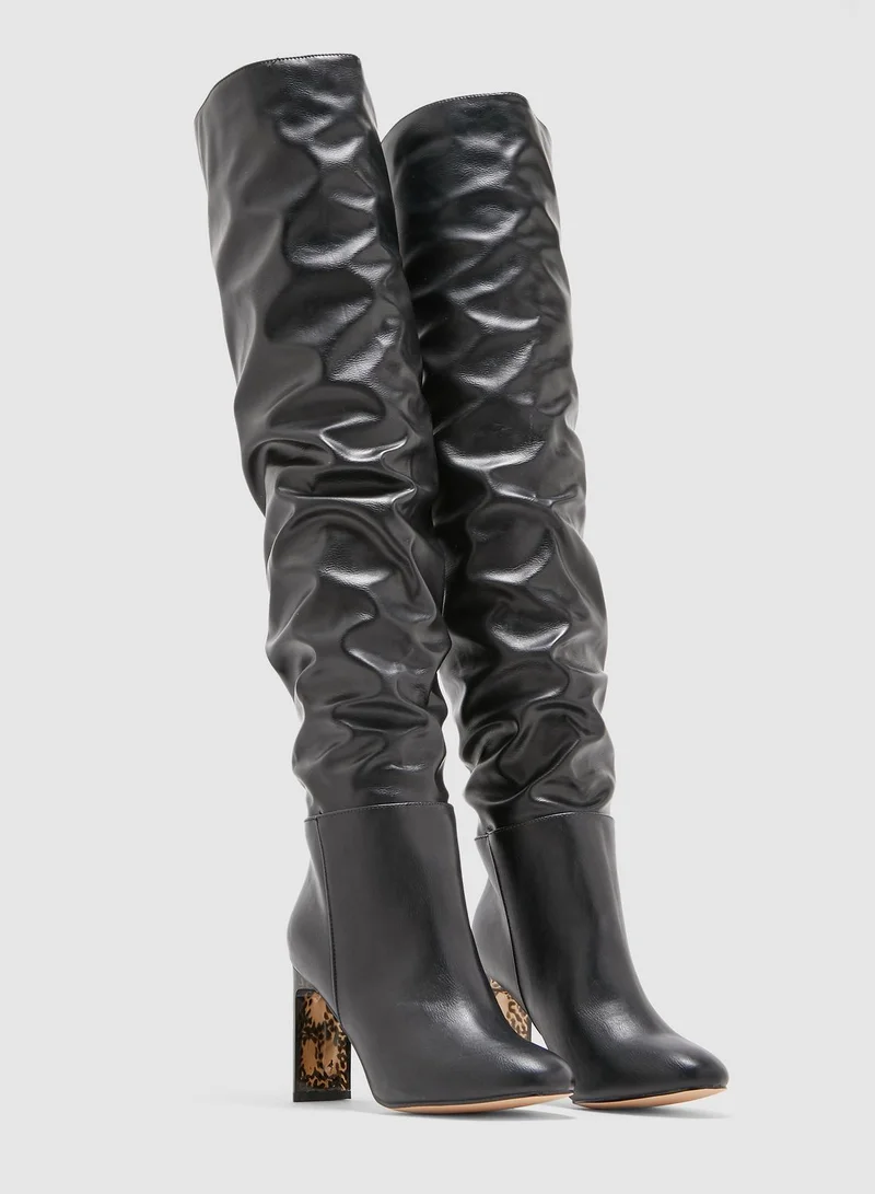 Truffle Slouchy Knee High Boots