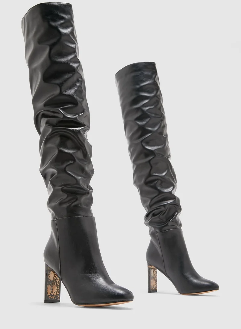 Truffle Slouchy Knee High Boots