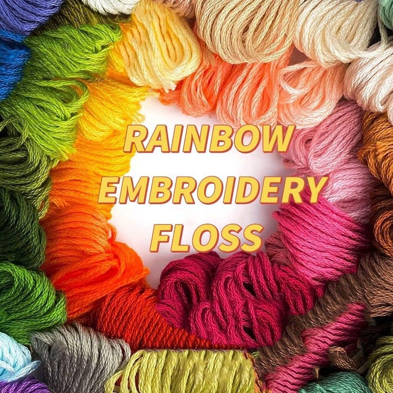 ZIBELL Embroidery Threads 50 Skeins Kits, Embroidery Floss Cross Stitch Threads Friendship Bracelets Thread Crafts Floss Rainbow Color with Embroidery Floss Bobbins for Knitting DIY Craft Project (Multicolor, Pack of 50) - Image 5