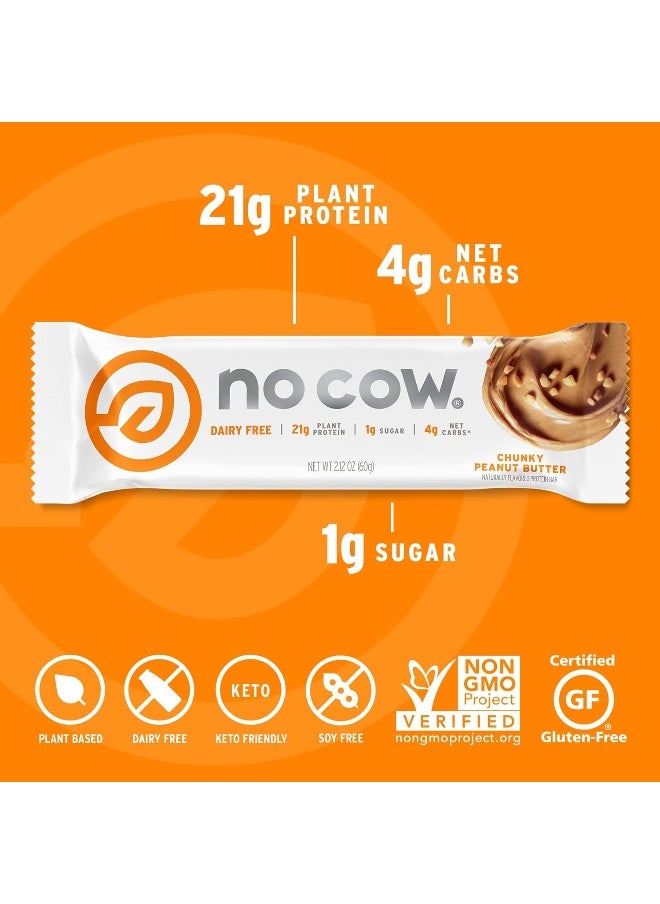 No Cow - No Cow Protein Bar, Chunky Peanut Butter - Image 1