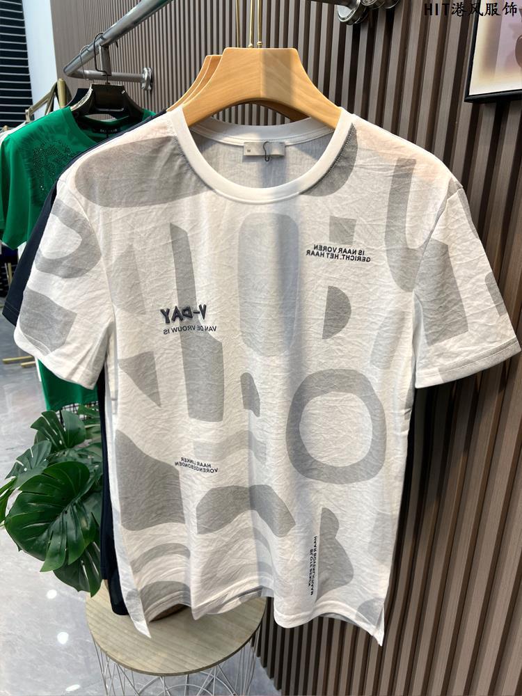 Thin T Summer Top Short-Sleeved T-Shirt High-End Men'S Embroidered European High Quality Short-Sleeved T-Shirt - Image 4