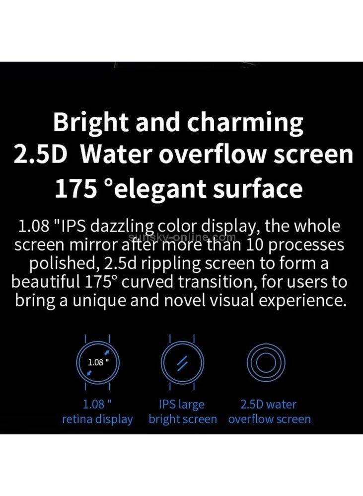 AROAQ B8+ 1.08 inch IPS Color Screen IP67 Waterproof Smart Watch,Support Message Reminder / Heart Rate Monitor / Blood Oxygen Monitoring / Blood Pressure Monitoring/ Sleeping Monitoring - Image 3